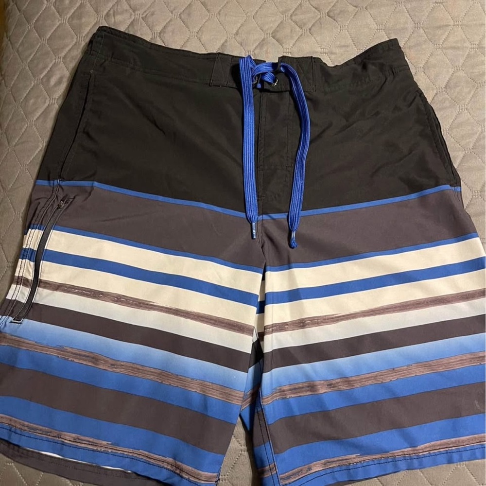 2 pair: OP Men's Striped Board Shorts